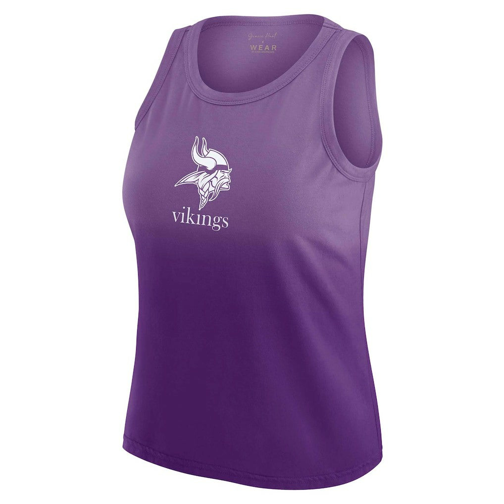 Minnesota Vikings WEAR by Erin Andrews x Gracie Hunt Women's Ombre Tank Top - Purple on sale