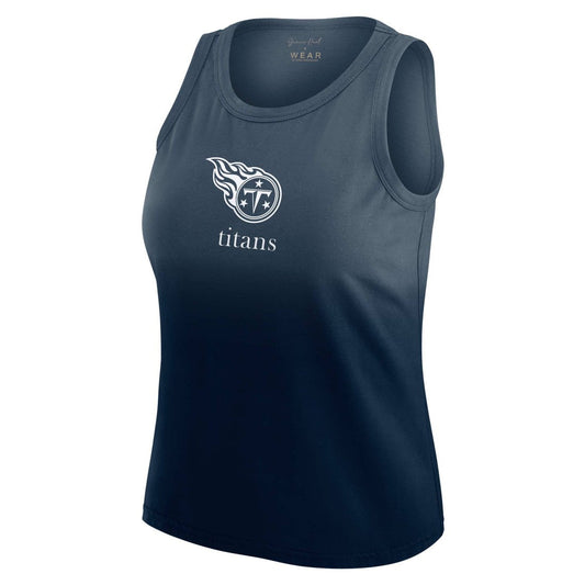 Tennessee Titans WEAR by Erin Andrews x Gracie Hunt Women's Ombre Tank Top - Navy cheap