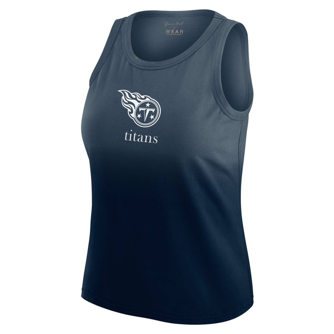Tennessee Titans WEAR by Erin Andrews x Gracie Hunt Women's Ombre Tank Top - Navy cheap