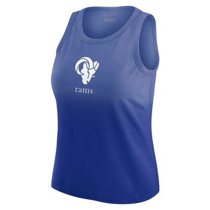 Los Angeles Rams WEAR by Erin Andrews x Gracie Hunt Women's Ombre Tank Top - Royal on sale