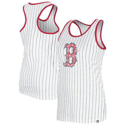 Boston Red Sox Women's Gameday Pinstripe Tank Top - White | New Era