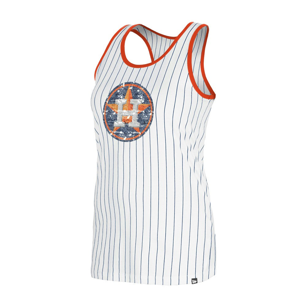 Houston Astros Women's Gameday Pinstripe Tank Top - White | New Era
