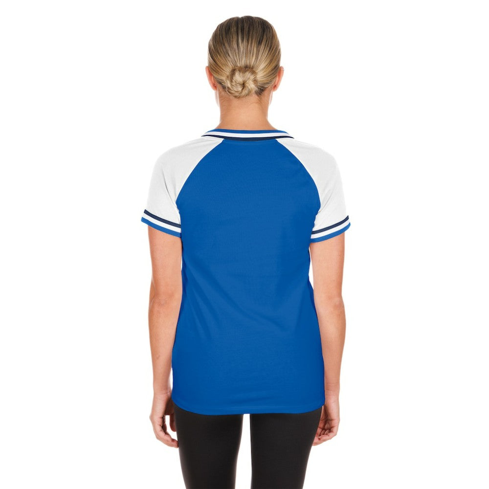 Toronto Blue Jays Women's Gameday Raglan V-Neck T-Shirt - Royal | New Era