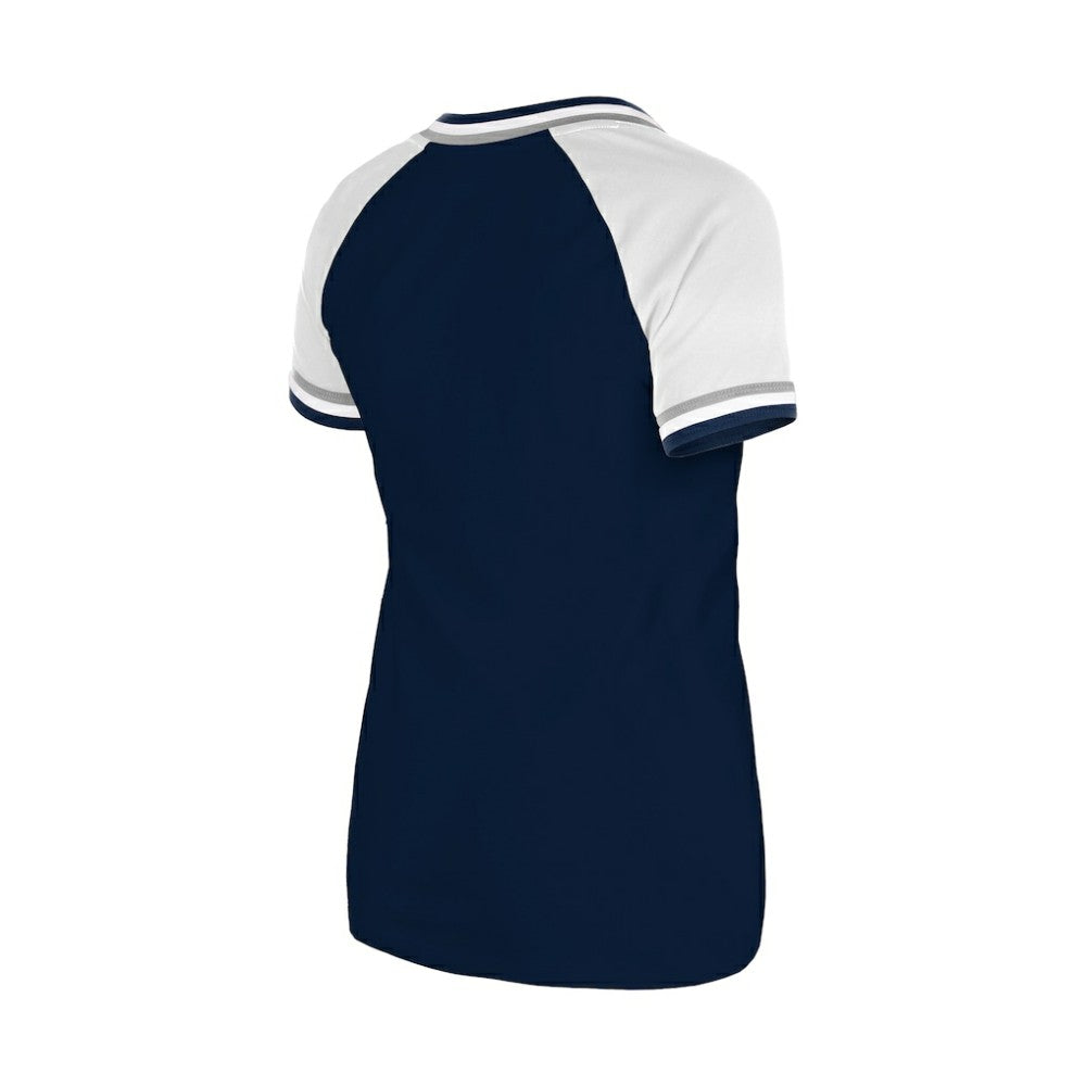 Chicago Cubs Women's Gameday Raglan V-Neck T-Shirt - Navy | New Era