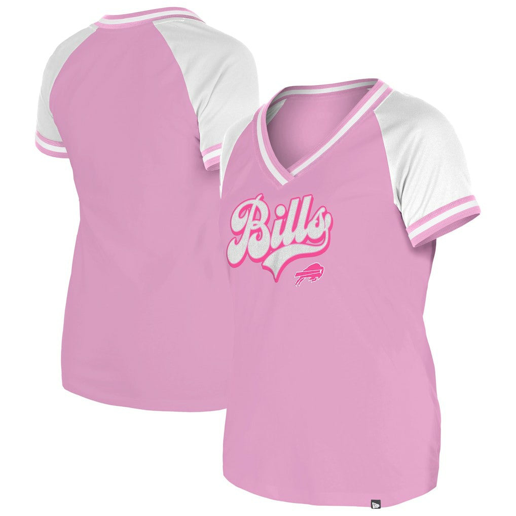 Buffalo Bills New Era Women's Mommy & Me V-Neck T-Shirt - Pink for sale