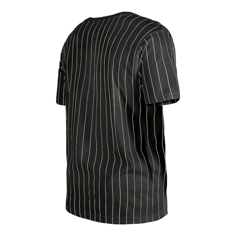 San Francisco Giants Throwback Pinstripe T-Shirt - Black | New Era