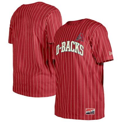 Arizona Diamondbacks Throwback Pinstripe T-Shirt - Red | New Era