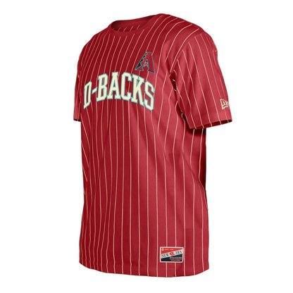 Arizona Diamondbacks Throwback Pinstripe T-Shirt - Red | New Era