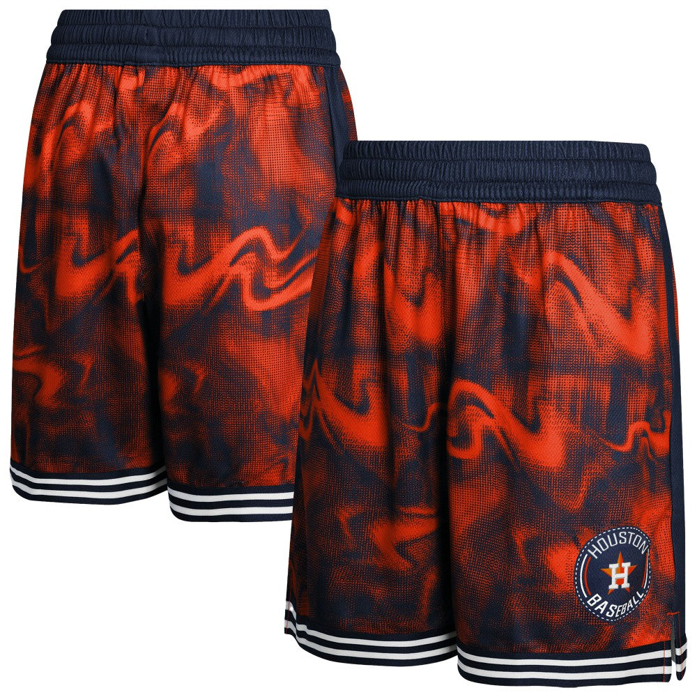 Houston Astros Youth Outfielder Shorts - Navy/Orange