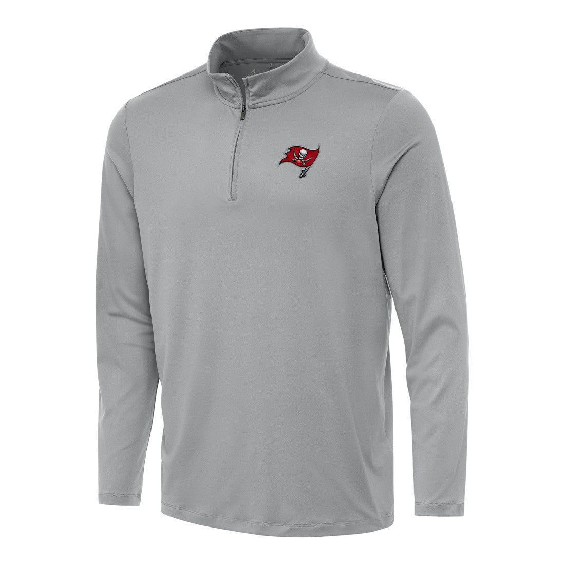 Tampa Bay Buccaneers Antigua Reprocess Quarter-Zip Top - Gray for sale