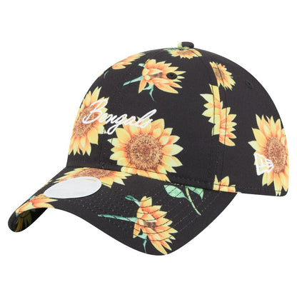 Cincinnati Bengals New Era Women's Adventure Sunflower 9TWENTY Adjustable Hat - Black online