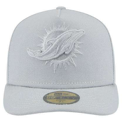 Miami Dolphins New Era Color Pack A-Frame 59FIFTY Fitted Hat - Gray for sale