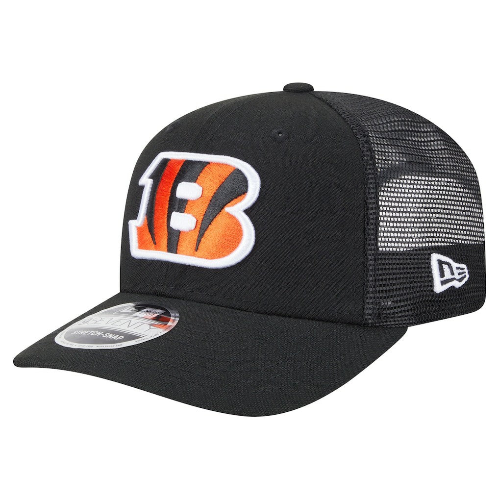 Cincinnati Bengals New Era Main Trucker 9SEVENTY Stretch-Snap Hat - Black on sale