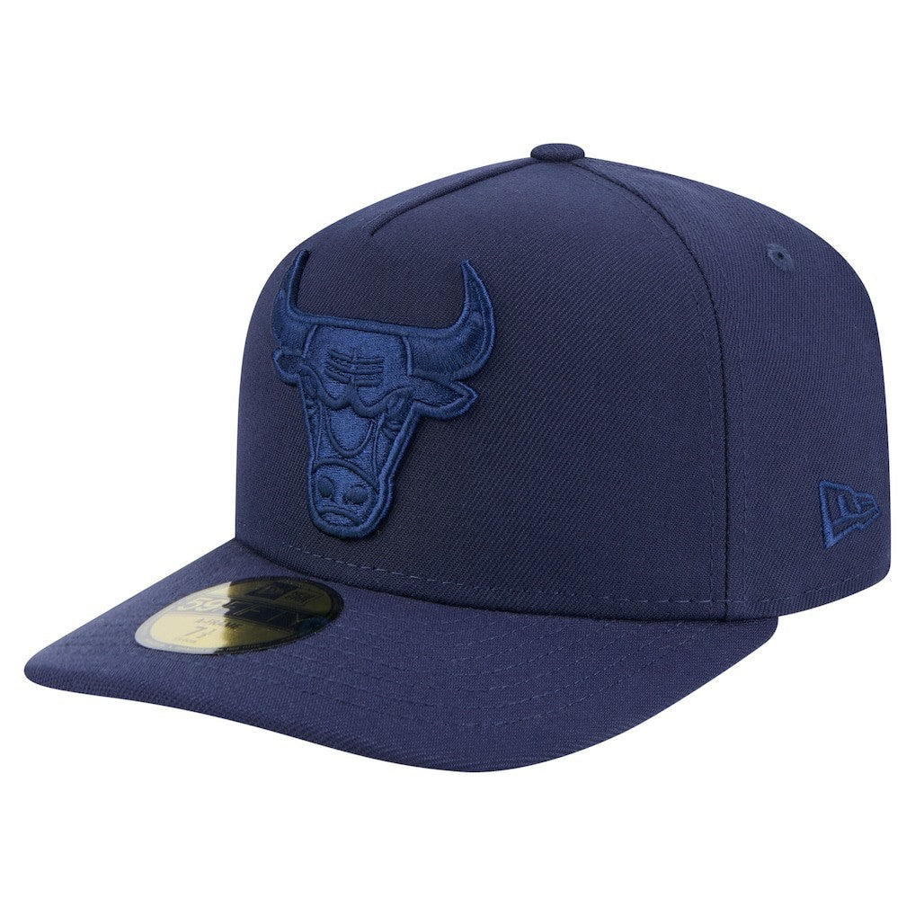 Chicago Bulls Colorpack A-Frame Pinch Front 59FIFTY Fitted Hat - Navy | New Era on sale