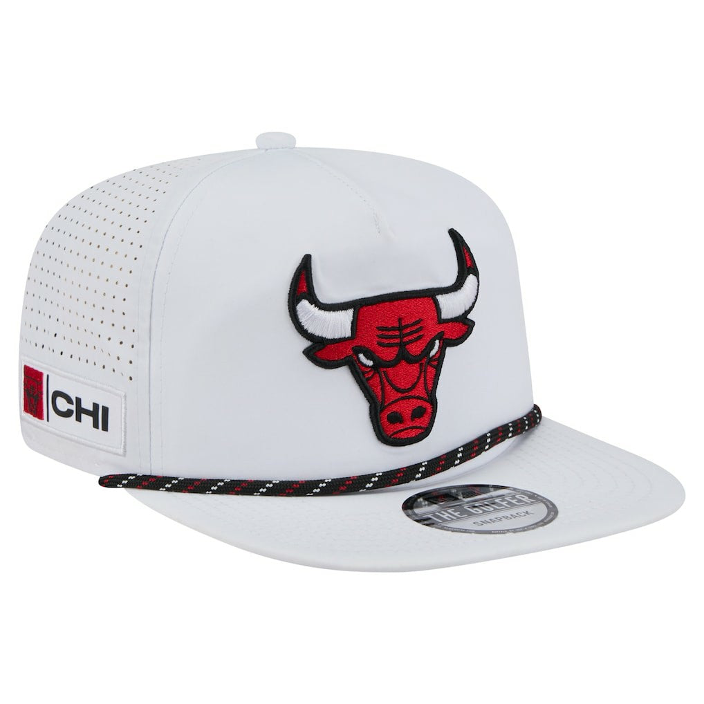 Chicago Bulls Performance Rope Golfer Adjustable Hat - White | New Era shop