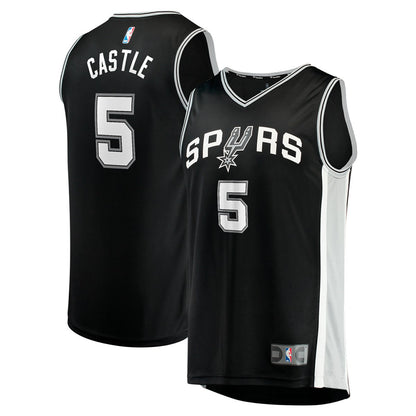 Stephon Castle San Antonio Spurs Youth 2024 NBA Draft Fast Break Player Jersey - Icon Edition - Black | Fanatics online