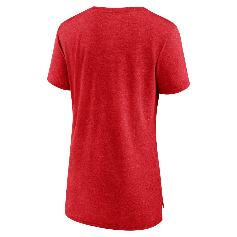 Cincinnati Reds Women's Arch Tri-Blend T-Shirt - Red