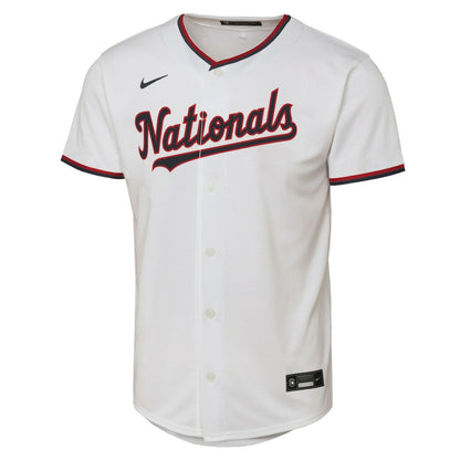 CJ Abrams Washington Nationals Youth Home Replica Player Jersey - White | Nike