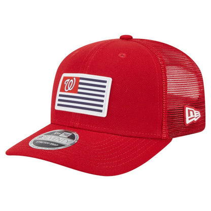 Washington Nationals Flag 9SEVENTY Stretch-Snap Hat - Red | New Era