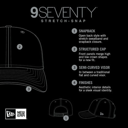 Washington Nationals Circle Patch 9SEVENTY Stretch-Snap Hat - Red | New Era