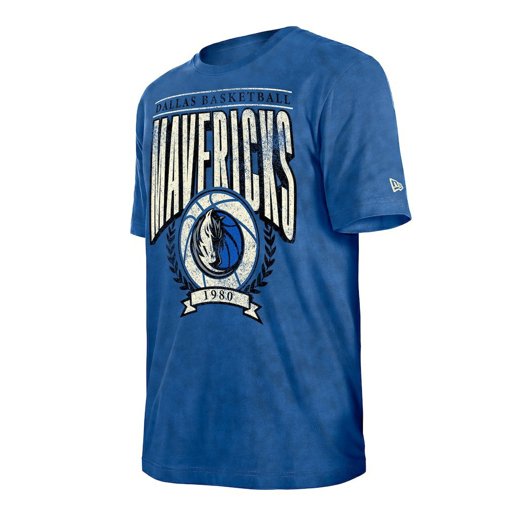 Dallas Mavericks Throwback Vintage Boxy Mineral Wash T-Shirt sale - Blue | New Era online