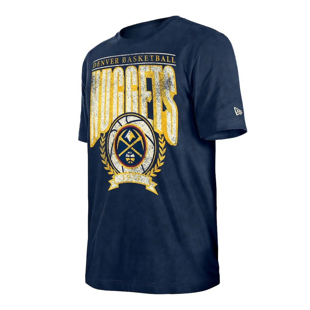 Denver Nuggets Throwback Vintage Boxy Mineral Wash T-Shirt sale - Navy | New Era discount