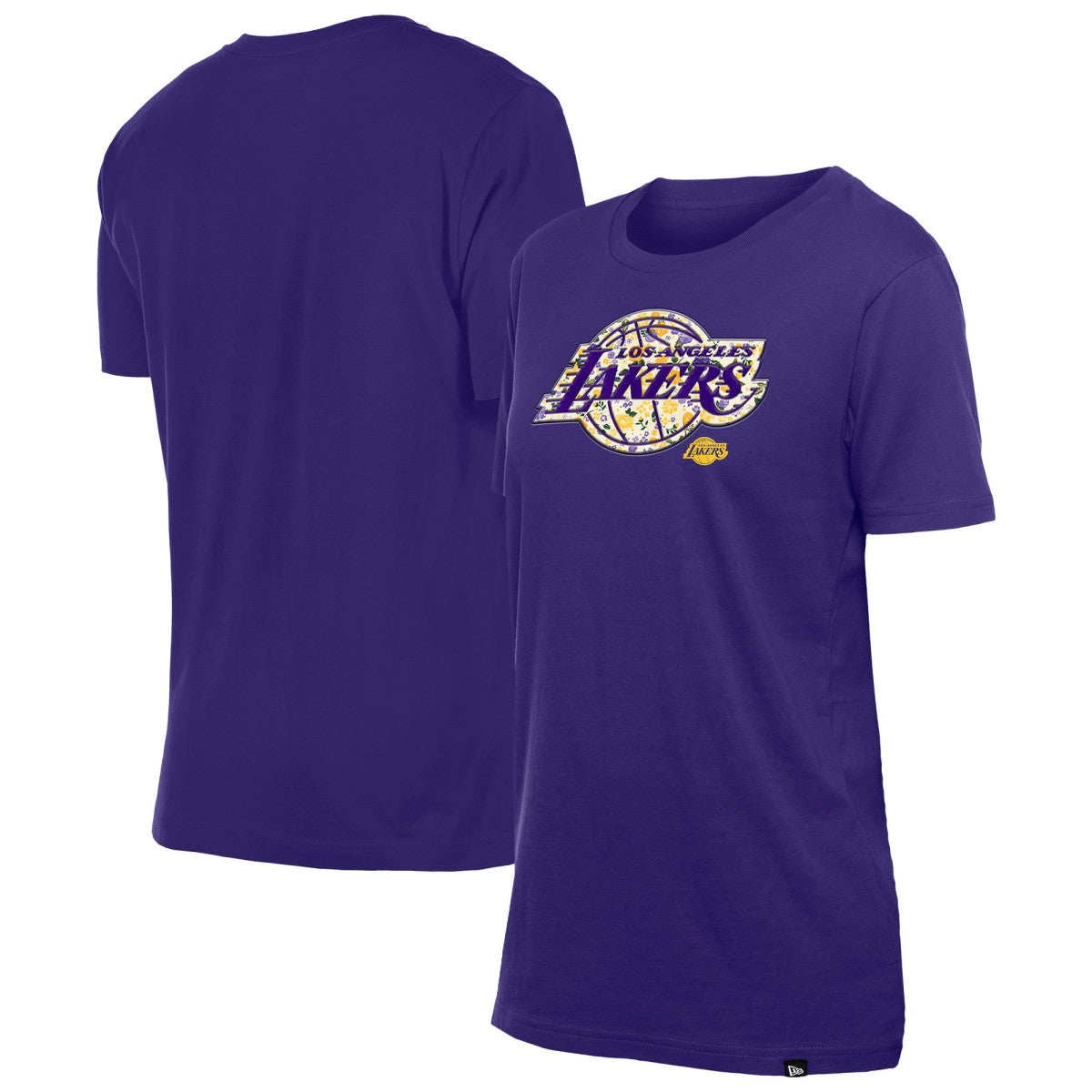 Los Angeles Lakers Women's Glam Game Flower T-Shirt - Purple | New Era shop