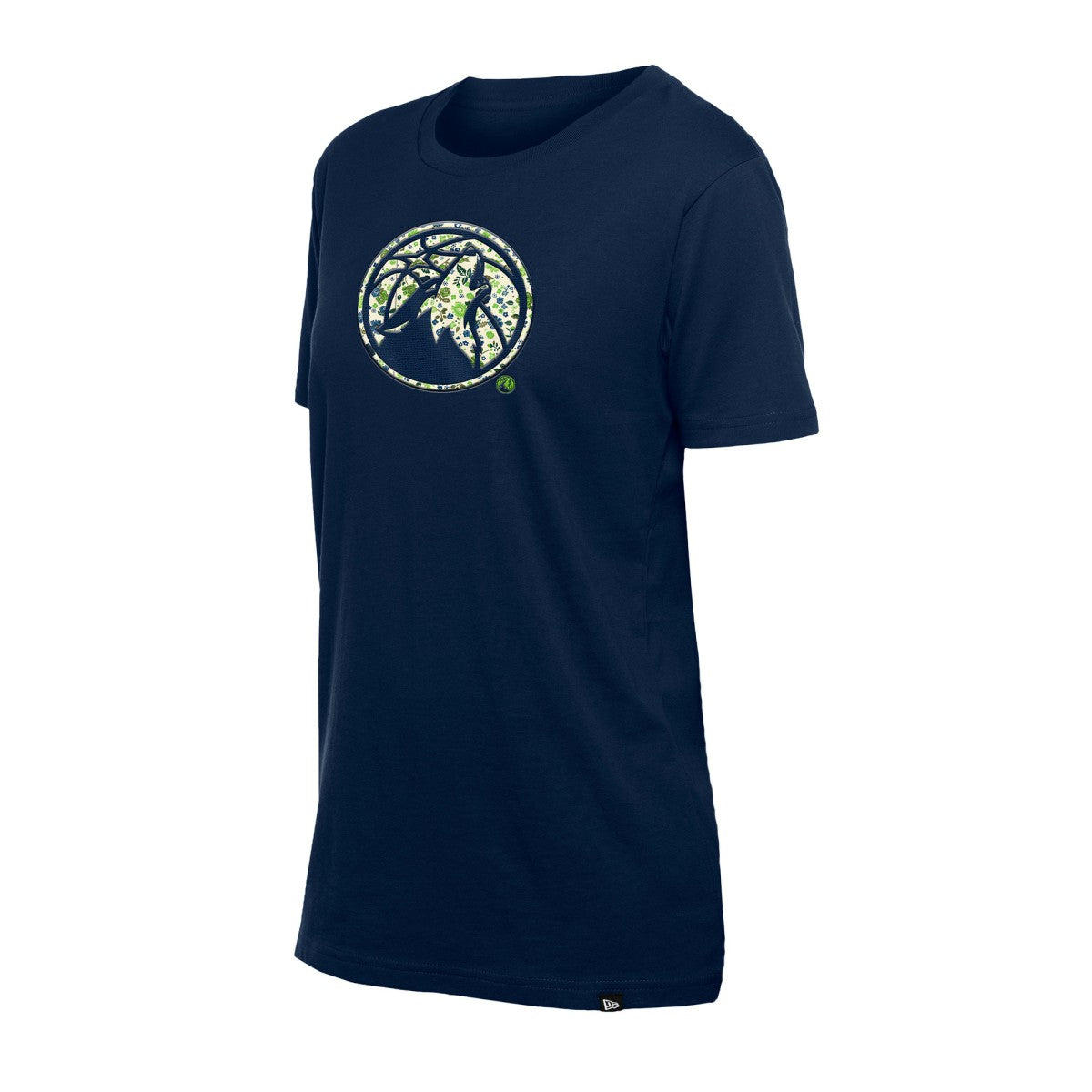Minnesota Timberwolves Women's Glam Game Flower T-Shirt - Navy | New Era shop