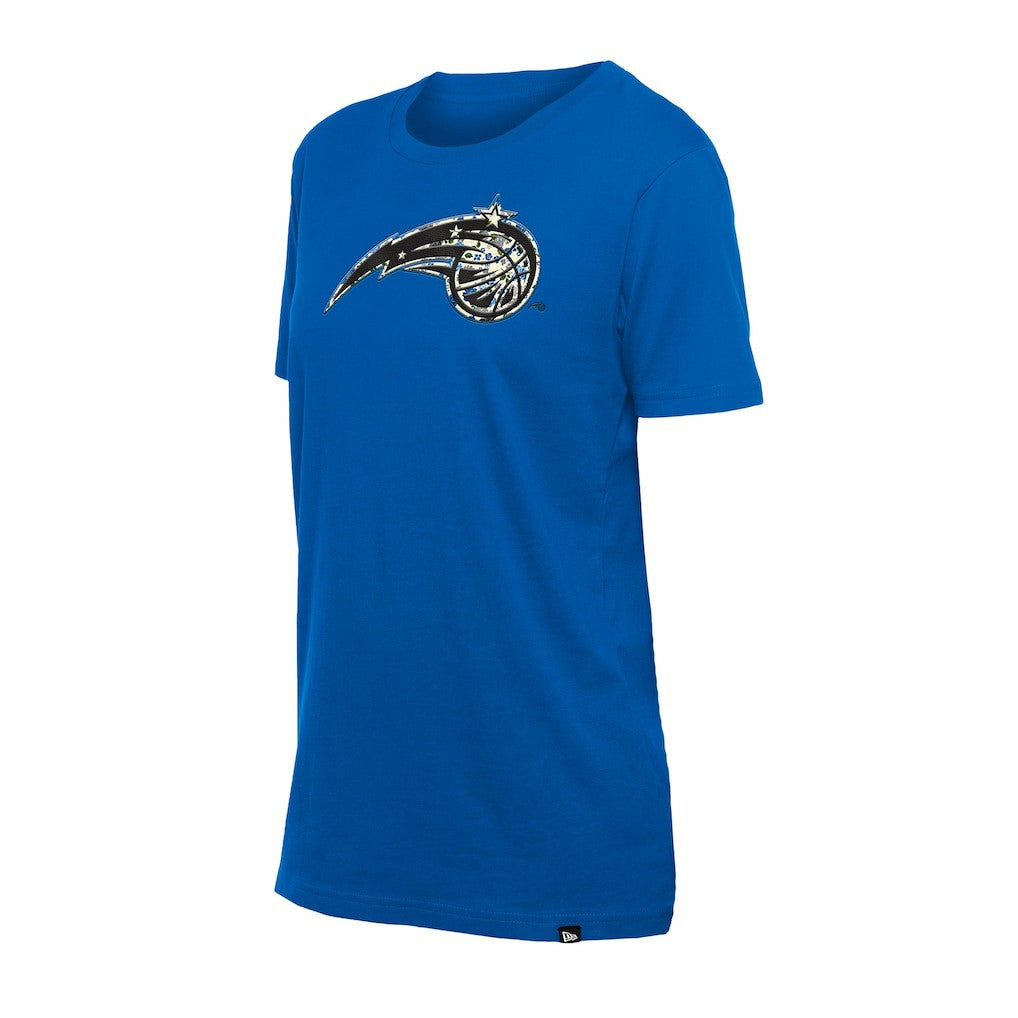 Orlando Magic Women's Glam Game Flower T-Shirt - Blue | New Era sale