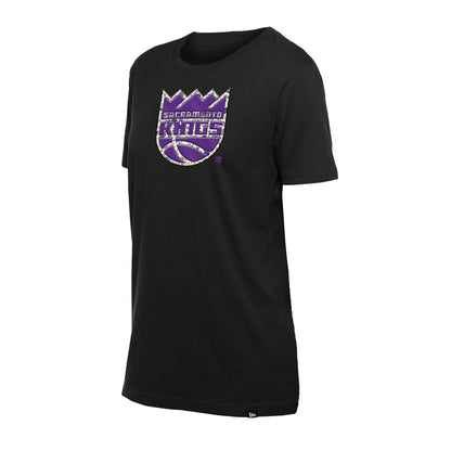 Sacramento Kings Women's Glam Game Flower T-Shirt - Black | New Era shop