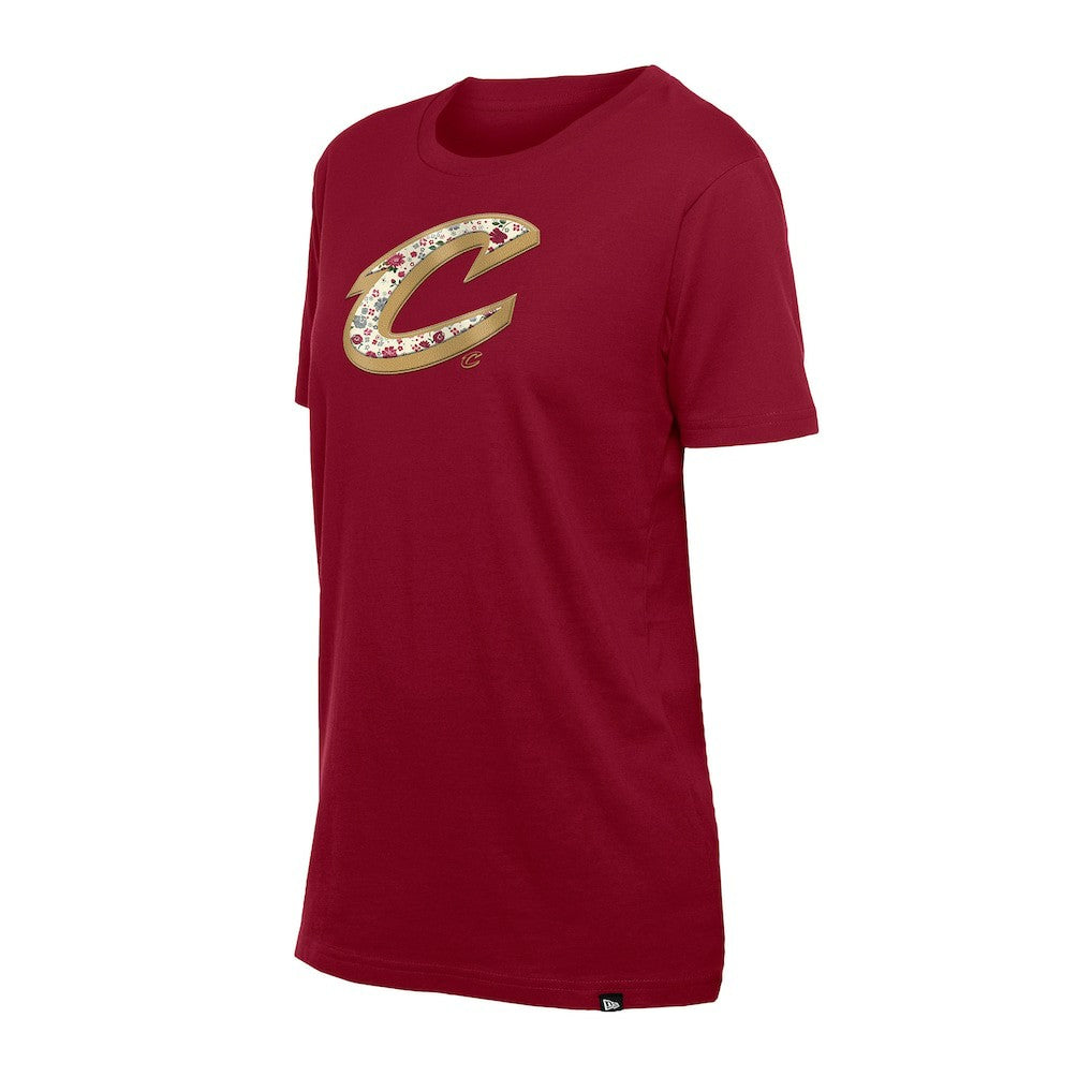 Cleveland Cavaliers Women's Glam Game Flower T-Shirt sale - Wine | New Era online