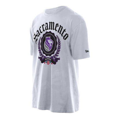 Sacramento Kings Throwback Prep Oversized T-Shirt - White | New Era on sale