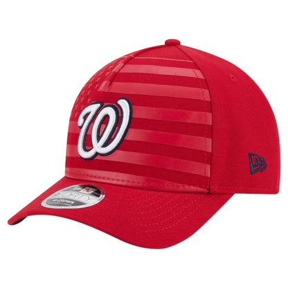 Washington Nationals American Flag 9FORTY M-Crown A-Frame Adjustable Hat - Red | New Era