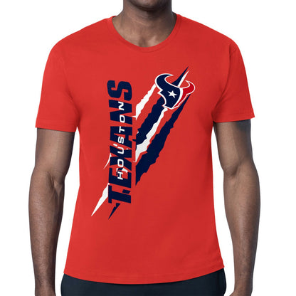 Houston Texans Starter Color Scratch T-Shirt - Red cheap