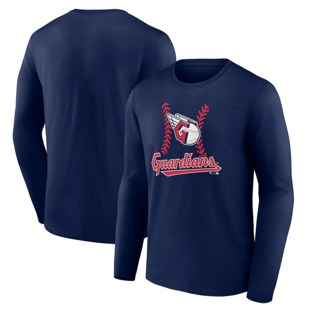 Cleveland Guardians Fastball Long Sleeve T-Shirt - Navy
