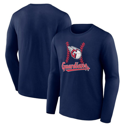 Cleveland Guardians Fastball Long Sleeve T-Shirt - Navy
