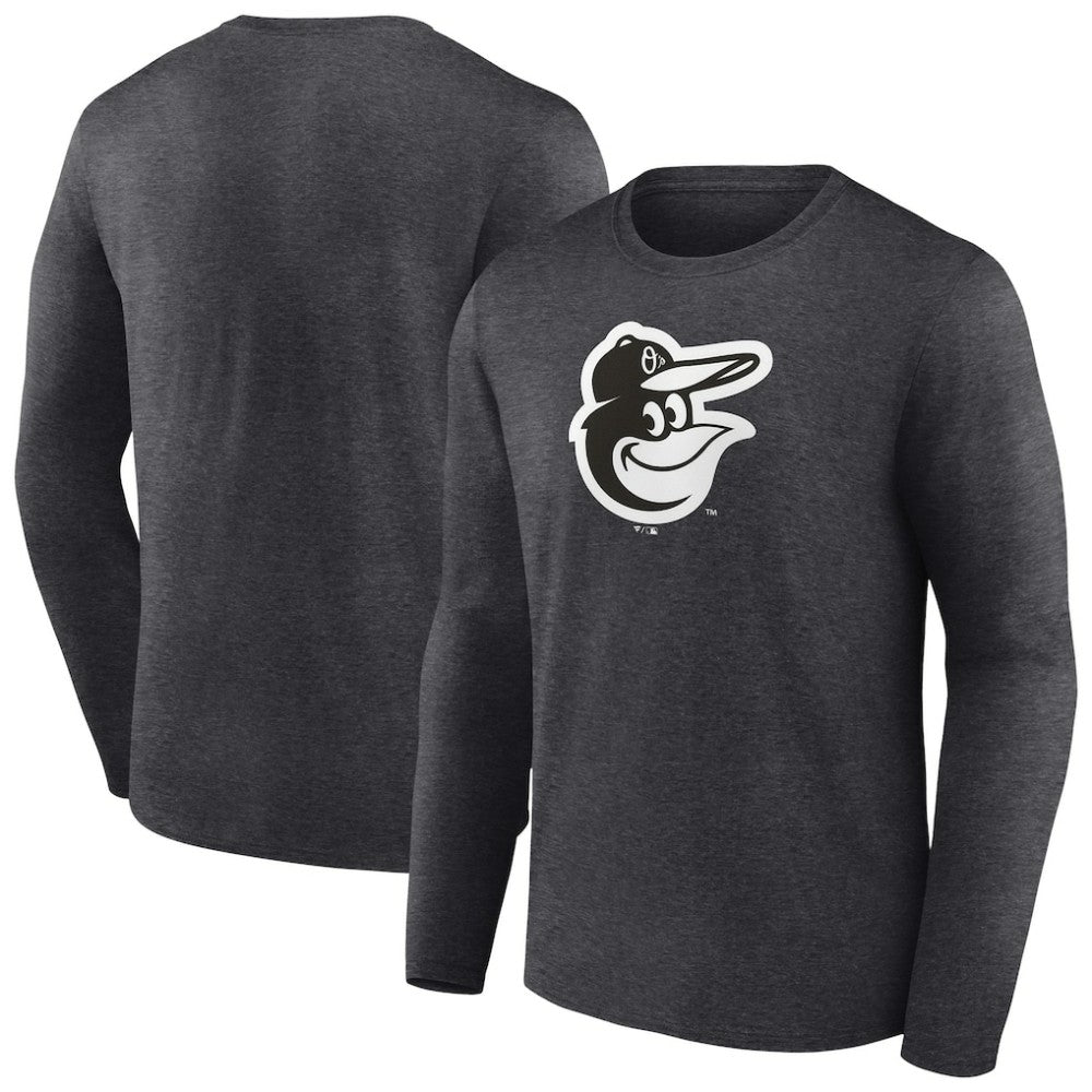 Baltimore Orioles Monochrome Long Sleeve T-Shirt - Charcoal