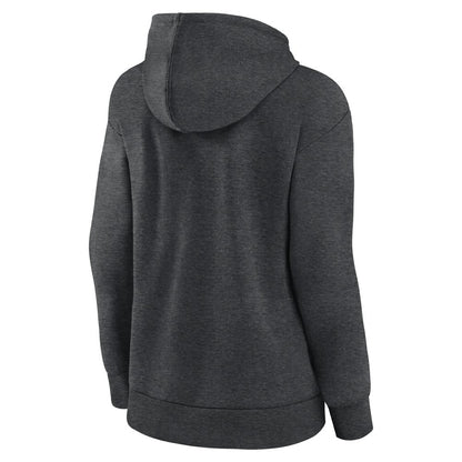 New York Mets Women's Monochrome Pullover Hoodie - Charcoal