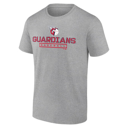 Cleveland Guardians Evanston Stencil T-Shirt - Heather Gray