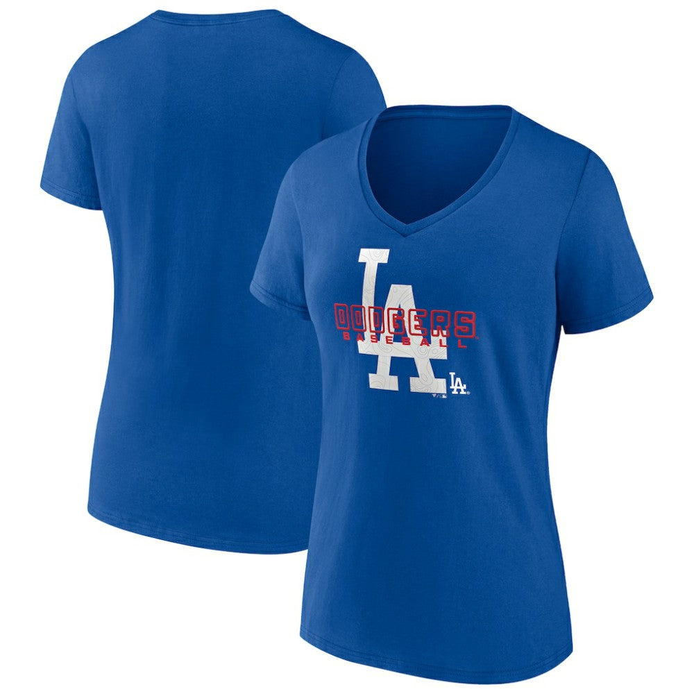 Los Angeles Dodgers Women's Stellar V-Neck T-Shirt - Royal