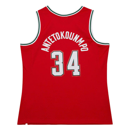 Giannis Antetokounmpo Milwaukee Bucks 2014/15 Hardwood Classics Swingman Jersey - Red | Mitchell & Ness for sale