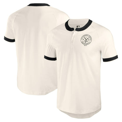 Pittsburgh Pirates Darius Rucker Collection Henley Raglan T-Shirt - White
