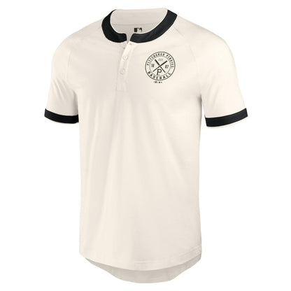 Pittsburgh Pirates Darius Rucker Collection Henley Raglan T-Shirt - White
