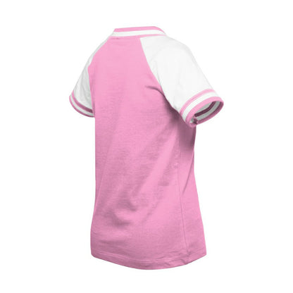 Baltimore Orioles Girls Youth Mommy & Me Raglan V-Neck T-Shirt - Pink | New Era