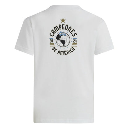 Argentina National Team Youth 2024 Copa America Champions T-Shirt - White | Adidas sale