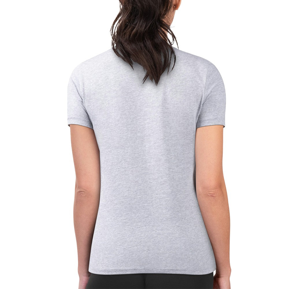Cincinnati Reds G-III 4Her by Carl Banks Women's Super-Slim Fit Lightweight Flowers Graphic T-Shirt - Heather Gray