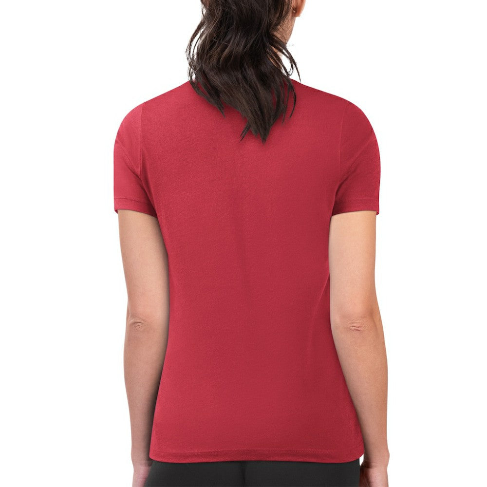 Washington Nationals G-III 4Her by Carl Banks Women's Super-Slim Fit Lightweight Flowers Graphic T-Shirt - Red