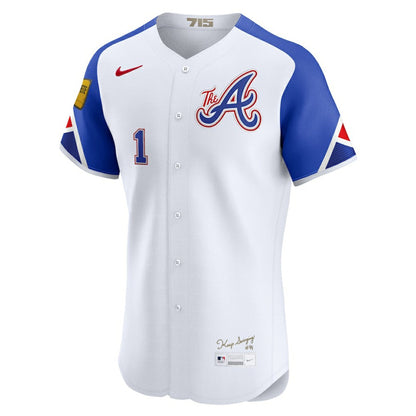 Ozzie Albies Atlanta Braves City Connect Elite Jersey - White | Nike