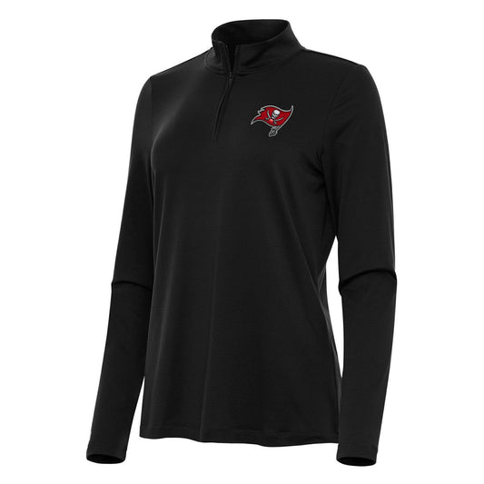 Tampa Bay Buccaneers Antigua Women's Reprocess Quarter-Zip Top - Black cheap