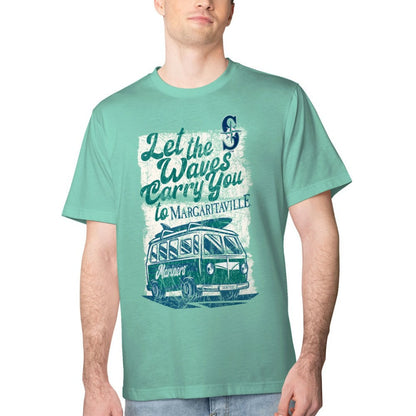 Seattle Mariners Margaritaville Bus Waves Graphic T-Shirt - Mint